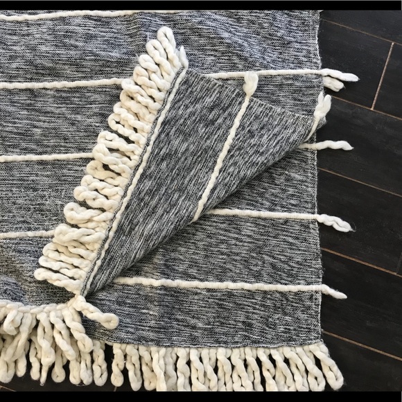 Anthropologie Grey Throw Blanket - Picture 6 of 8